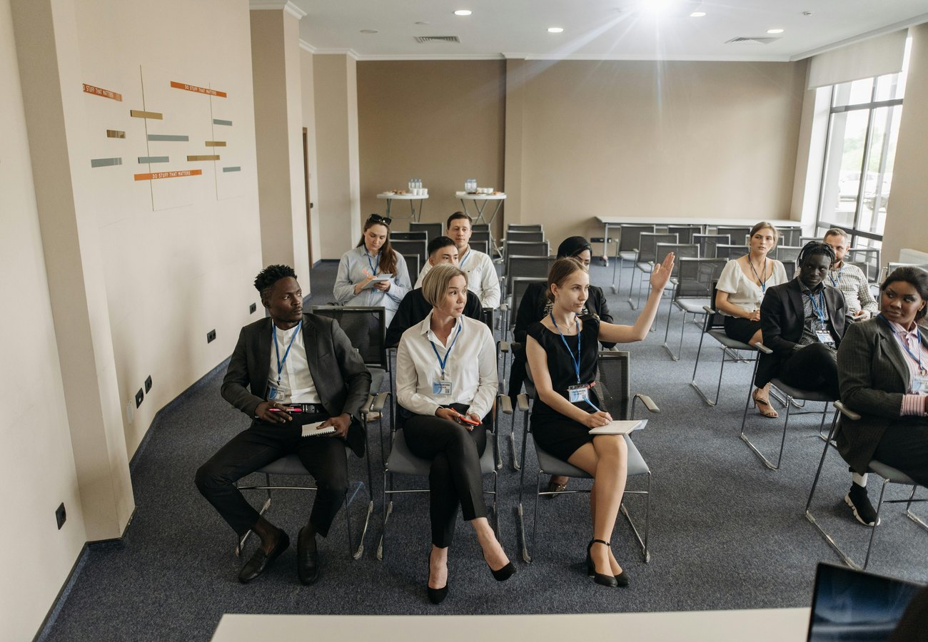 Professional business gathering in a meeting environment